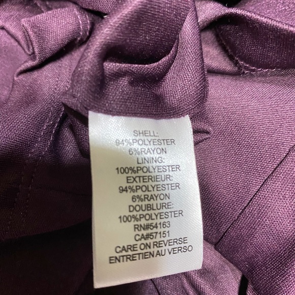 Calvin mid length suede purple dress - Picture 5 of 9